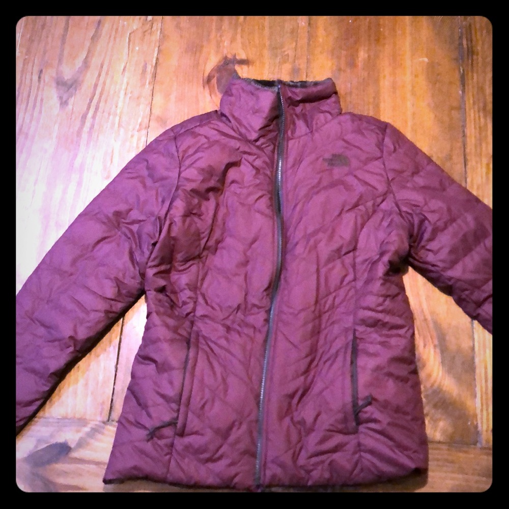 Women’s Reversible North Face Fleece Puffer Coat M